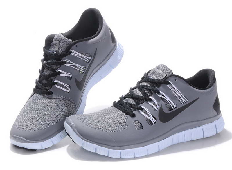 nike Free Run 5.0 V2 Mens Running Shoes New Breathable Gray Black (6)